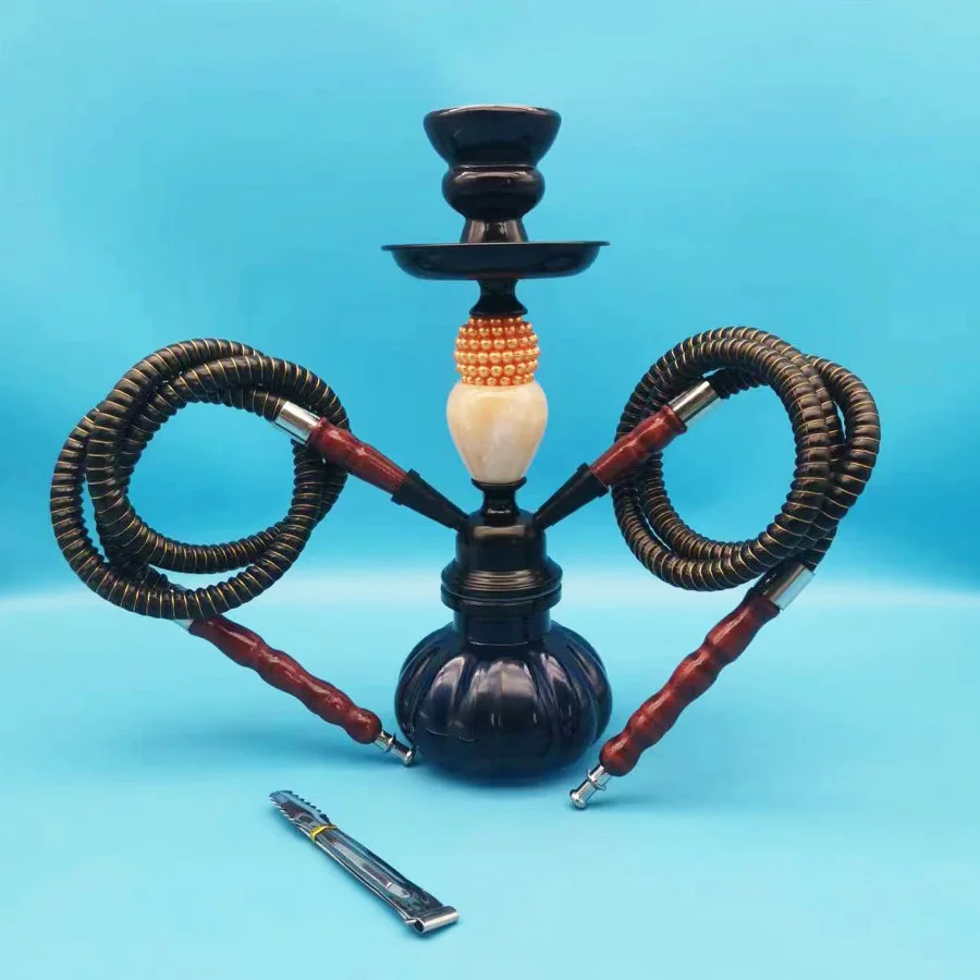 New Arabian Hookah Complete Single And Double Glass Bottle Hookah Collection Hose Fittings