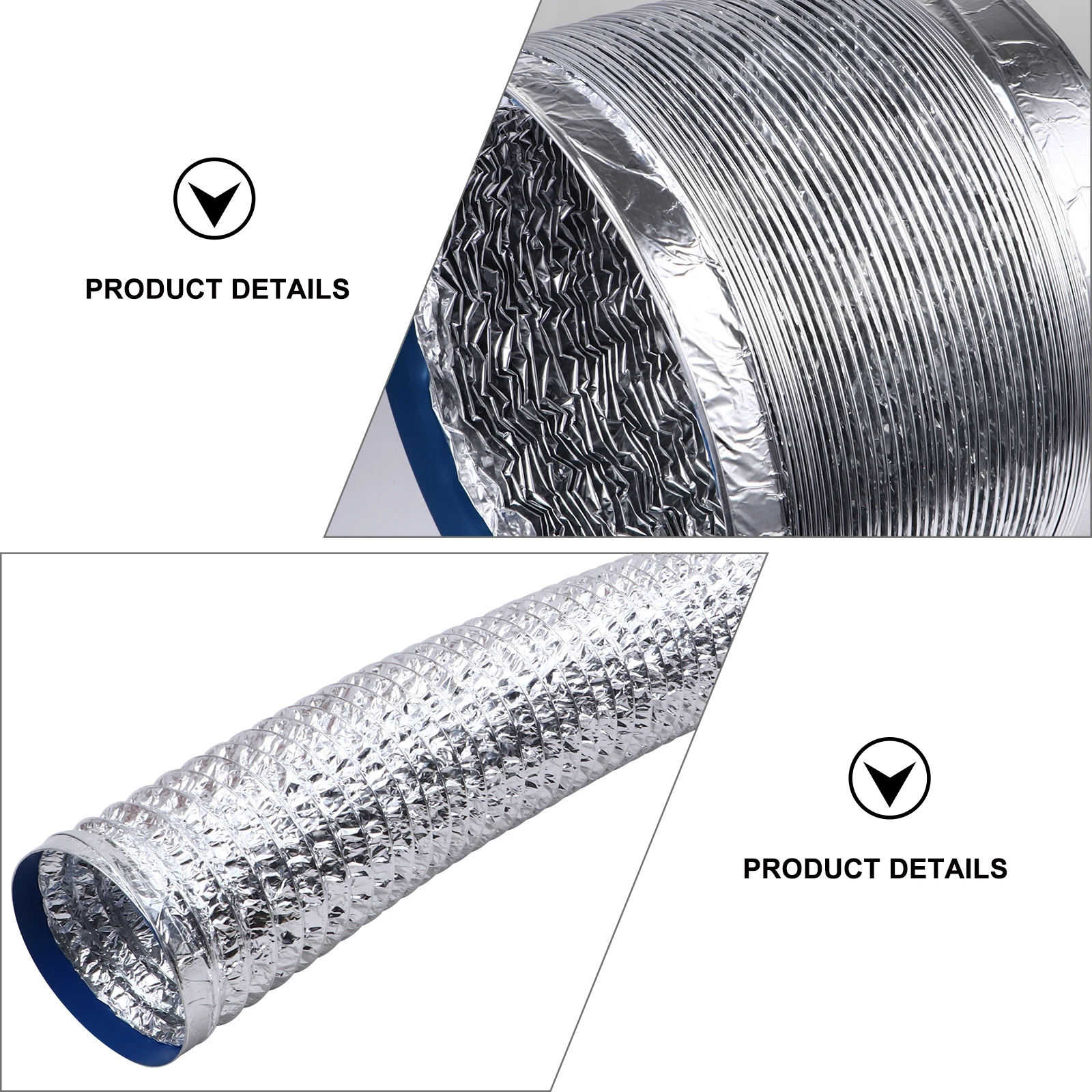 

Flexible Double Layer Aluminum Foil Ducting Flame Retardant Vent Hose Heat Resistant Air Conditioning Exhaust Pipe Leak Proof