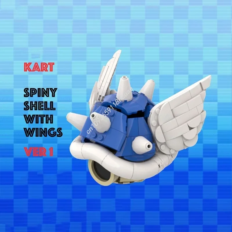 326pcs MOC Kart Spiny Shell With Wings Italian Plumber Building Blocks Creativity Christmas Toy Gift Teenager Adult Collector