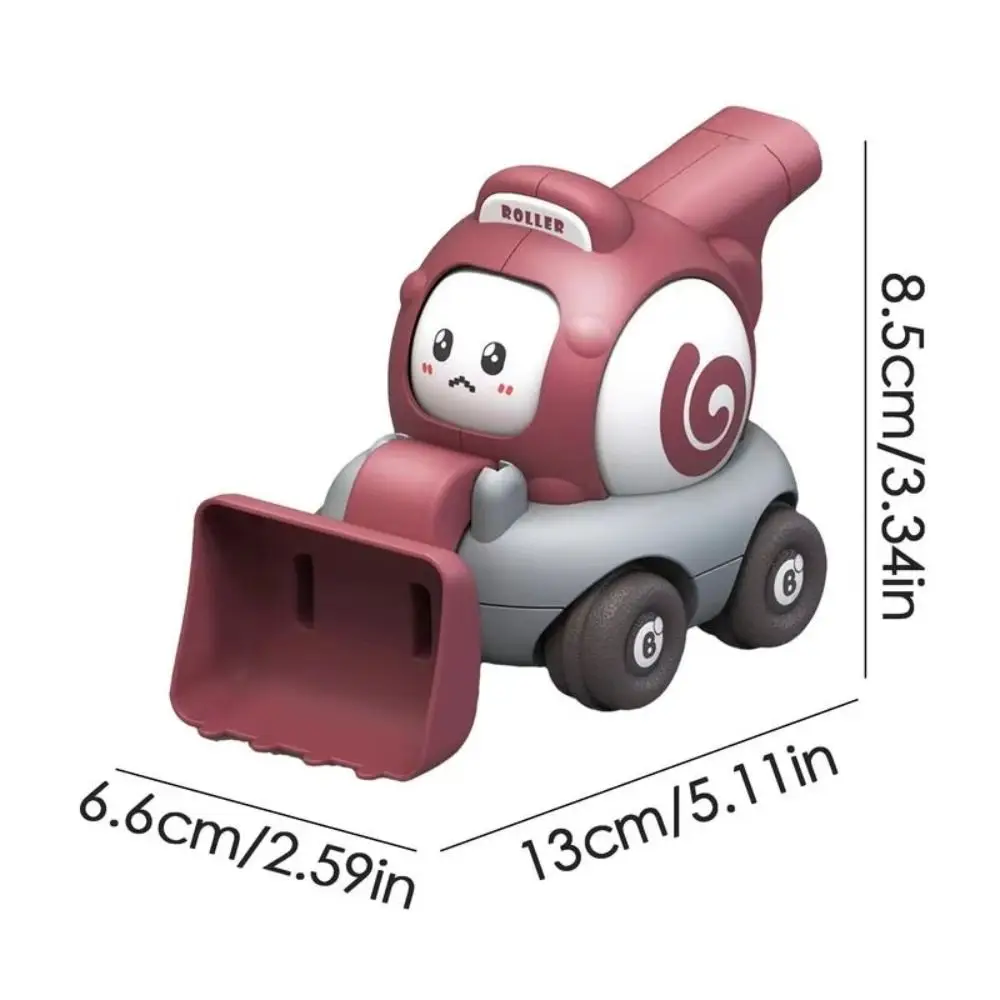 Rosto mudando carro apito brinquedo inércia assobiando crianças dos desenhos animados brinquedo carro coleção quebra-cabeça apito engenharia carro brinquedo