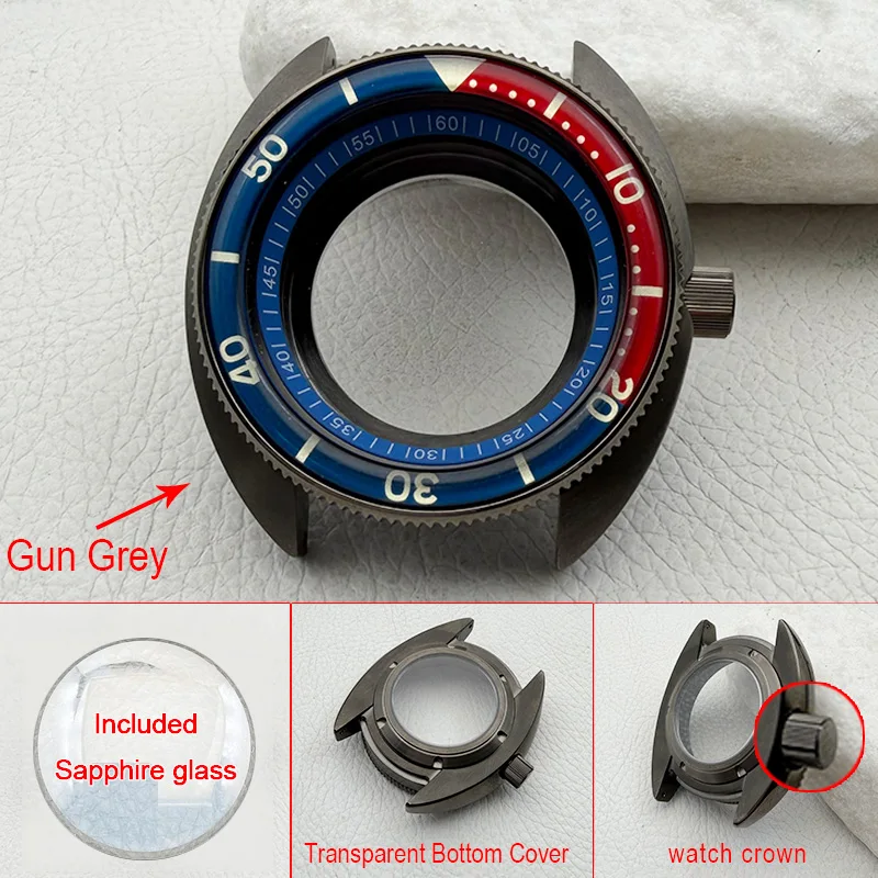 

Пистолет Серый 44 мм Mod 6105 6309 Корпус для часов Abalone Turtle для часов 22 мм Браслет Подходит для NH35 4R Механизм Мужские часы для дайвинга Корпус на заказ