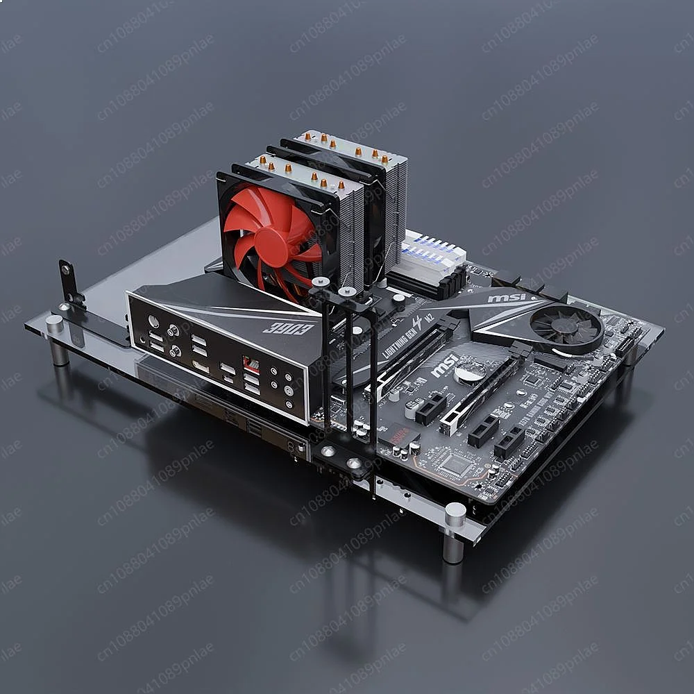 Custom Open Fully Transparent Acrylic PC Case Main Board Bracket Support MATX ATX X99