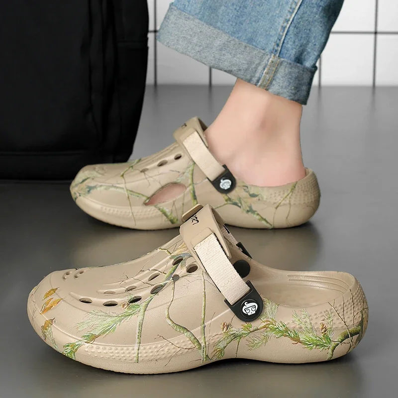 صنادل الشاطئ الرجالية، شبشب EVA بنعل سميك مقاوم للماء ومضاد للانزلاق، شباشب للنساء والرجال