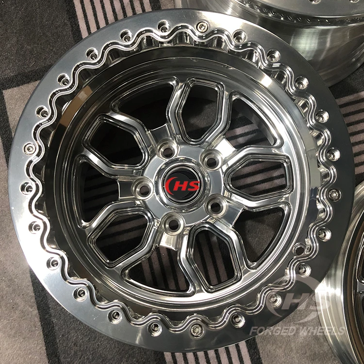 

HS 18x7J 15x10J 18x5J 17x10J 17x11J 5*112 5*114.3 5*120 Beadlock Forged Wheel for Drag Racing M340i