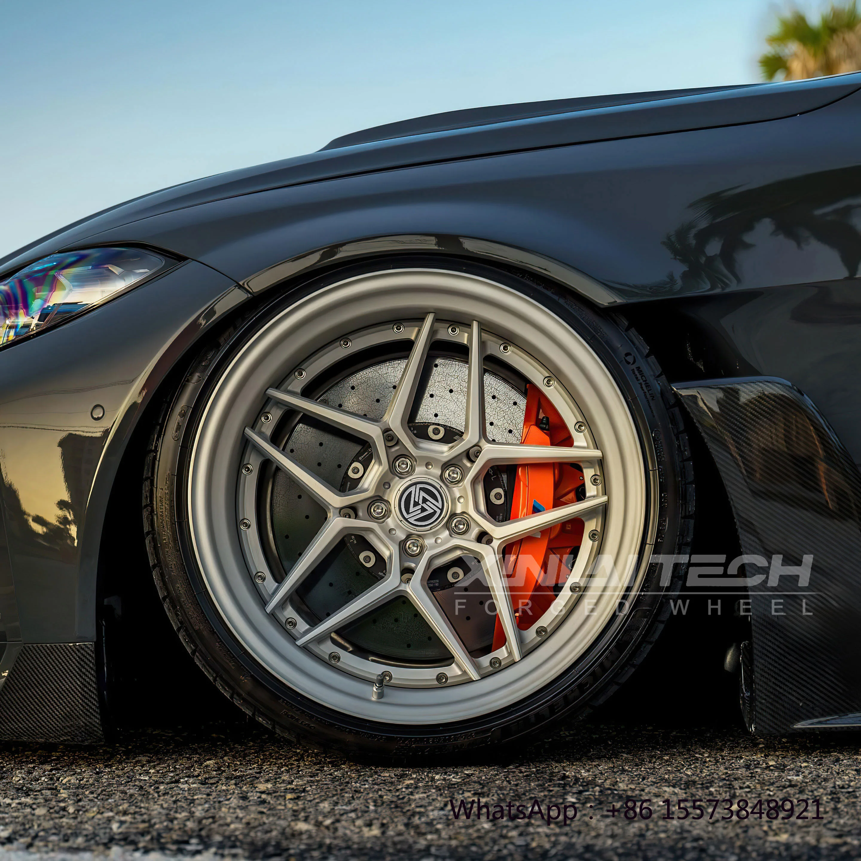 

2 Piece Silver Brushed Deep Lip Deep Dish Concave Forged Wheel 5x112 5x114.3 5x120 Custom Forged Wheels Car Alloy Rim