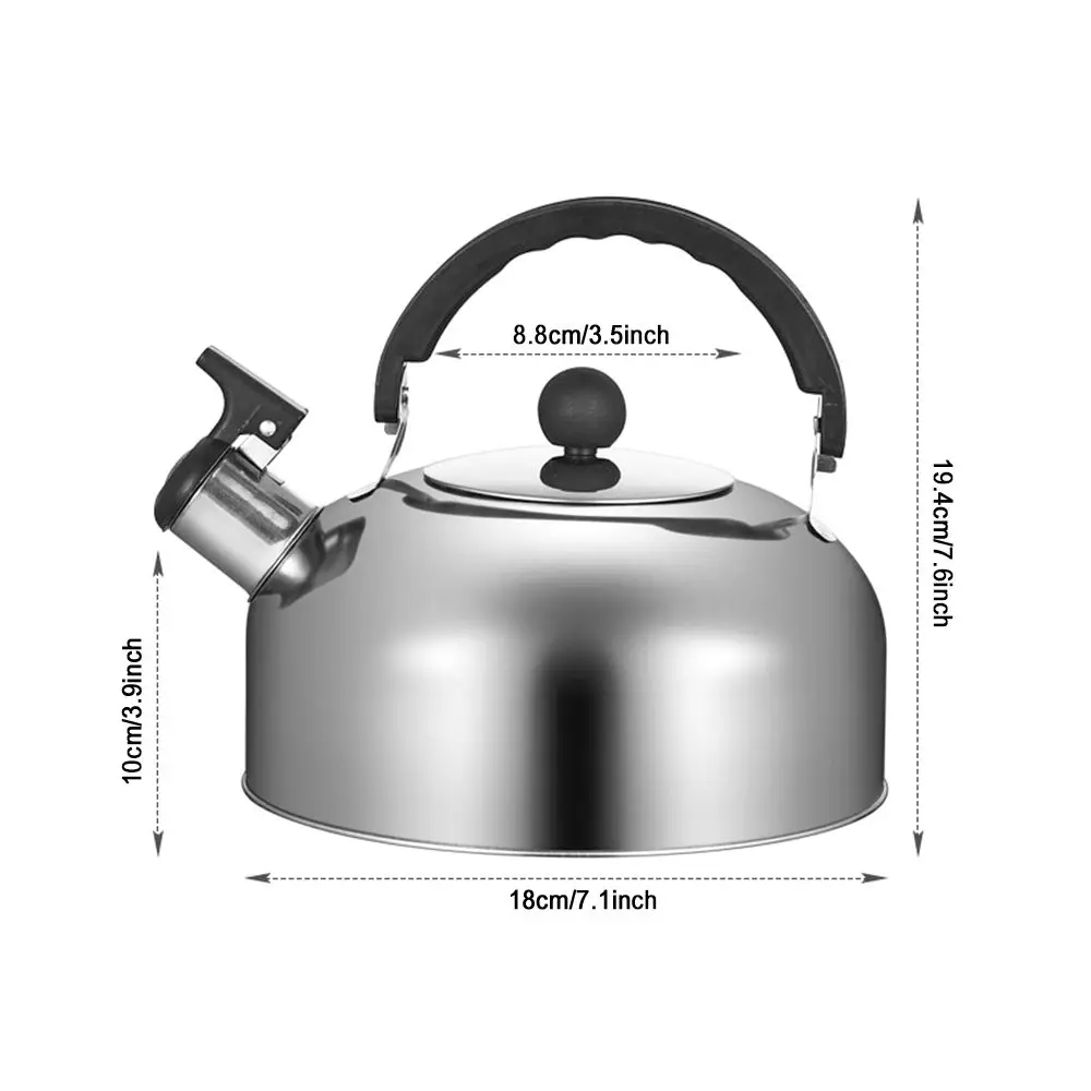 3L دائم للمشي لمسافات طويلة الطبخ للمنزل مكتب مطعم صفير غلاية Teakettle موقد غلاية ماء الغاز إبريق الشاي للرحلات
