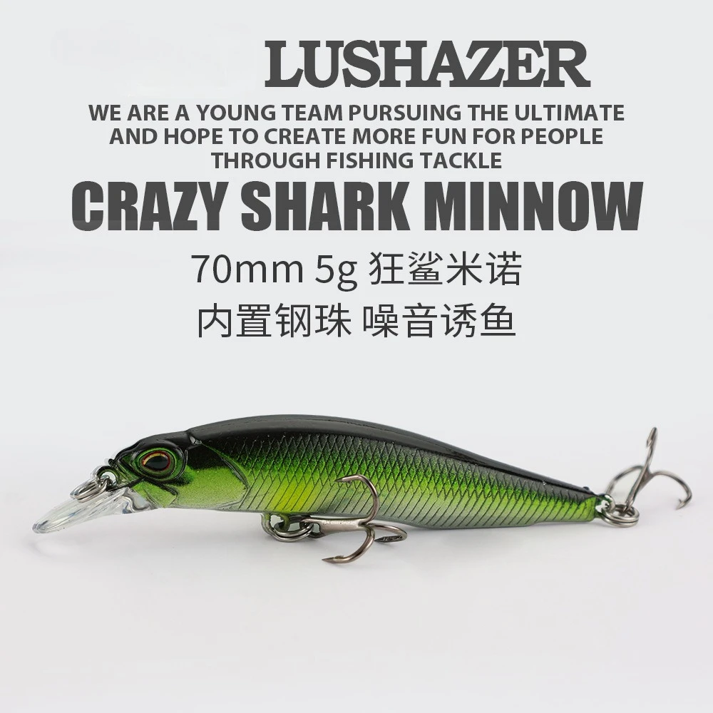 

In Stock 70mm 5g Micro Minnow Rattle Realistic Bionic Hard Lure Trout Bass Panfish Freshwater Fishing Tackle