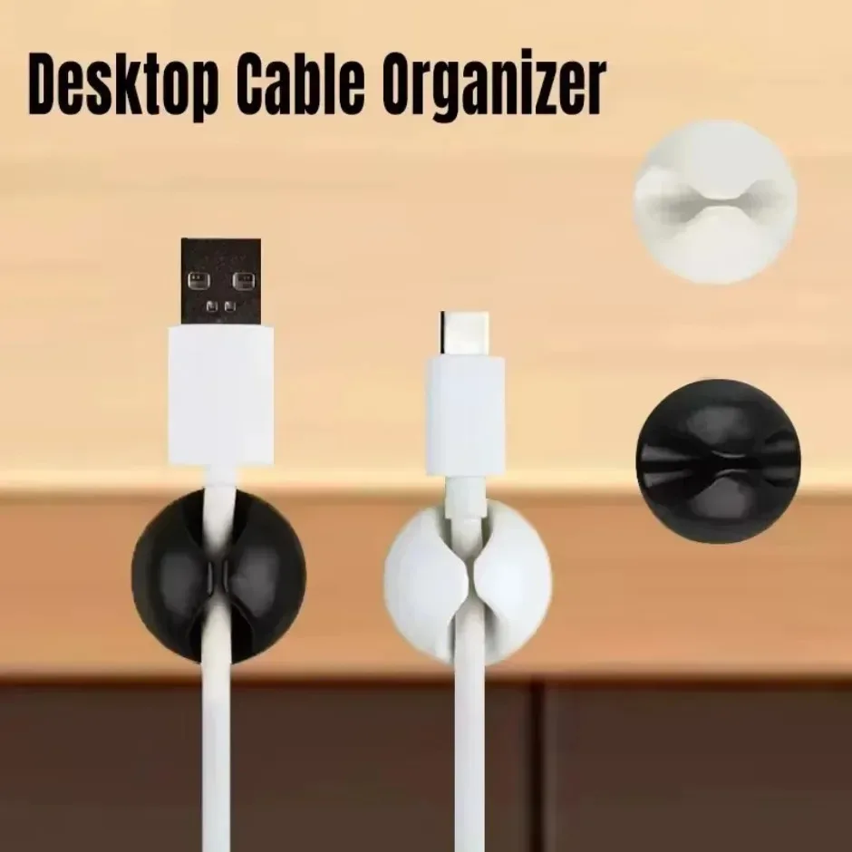 1/5/10/20PCS USB Type-C Mini Desktop Silicone Wire Clamp Data Cables Wire Fixing Device Data Cable  for Smartphones Car Clips
