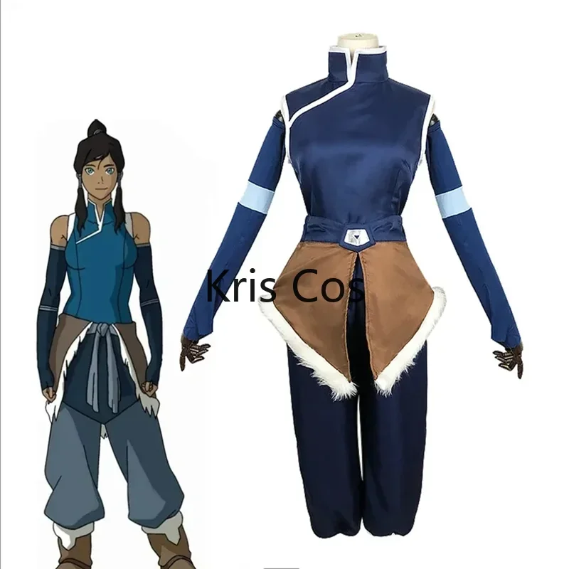 

FC6Anime Legend of Korra Cosplay Costume Season 4 Ava-tar The Last Airbender Korra Cosplay Costume Full set@FC8！