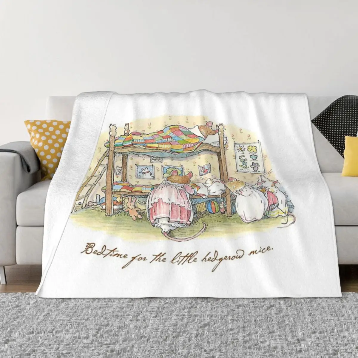 Lady Woodmouse Gets The Little Blanket Bedspread On The Bed Throw Bed Covers Sofa Bed Decorative Sofa Blankets