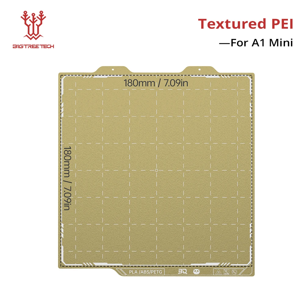 BIGTREETECH Panda Bouwplaat 256MM 180MM Dubbelzijdig Getextureerd & Glad PEI PET PEO voor Bambu Lab P1P P1S X1 A1 X2D 3D Printer
