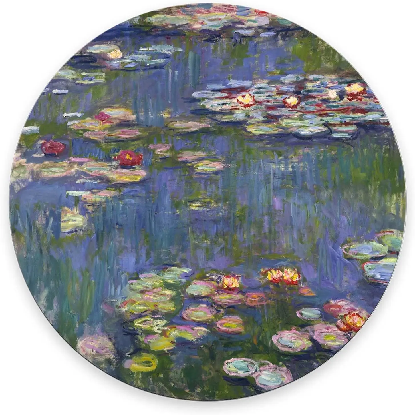 Mouse pad Mouse pad custom cute round water lilies claud monet mat small non slip rubber gaming office home