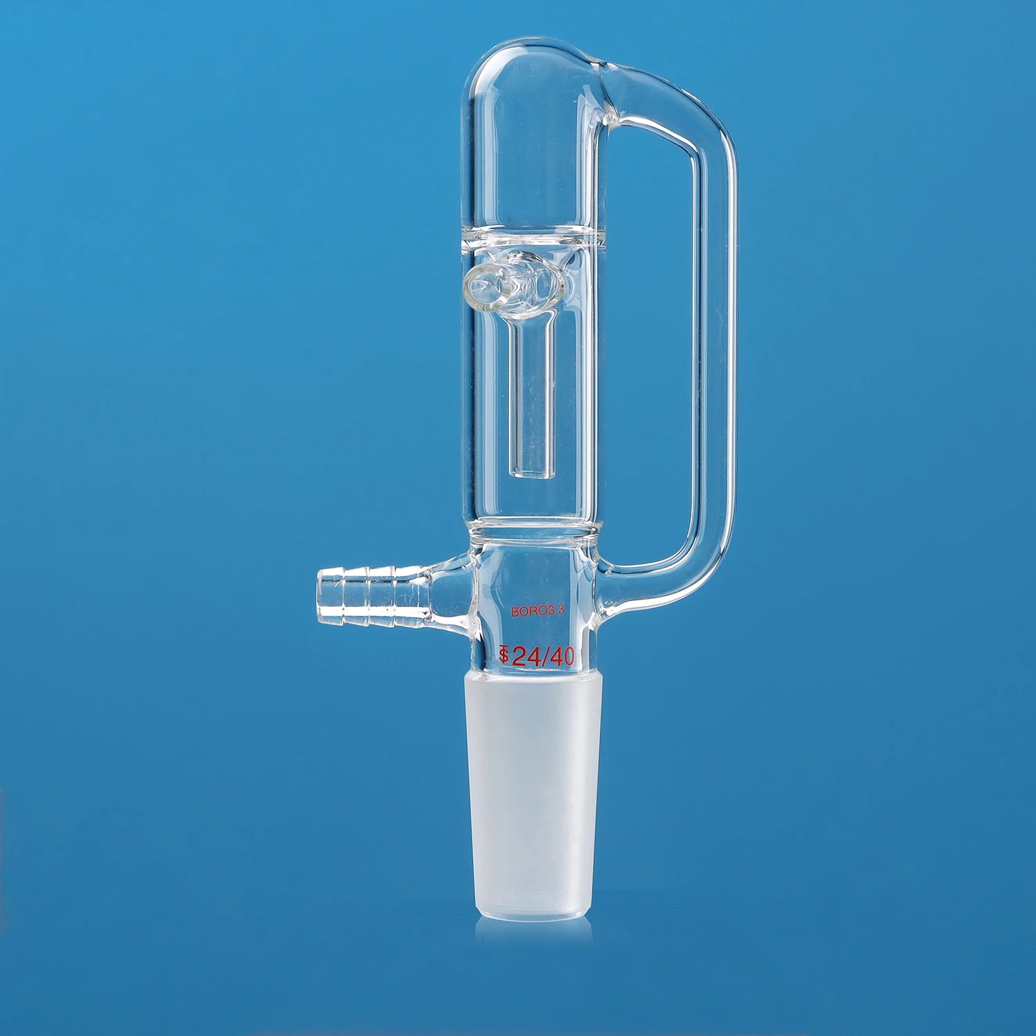 Bubbler, straight anti-sucking oil bubble ventilation joint 24/40, borosilicate glass instrument, laboratory equipment