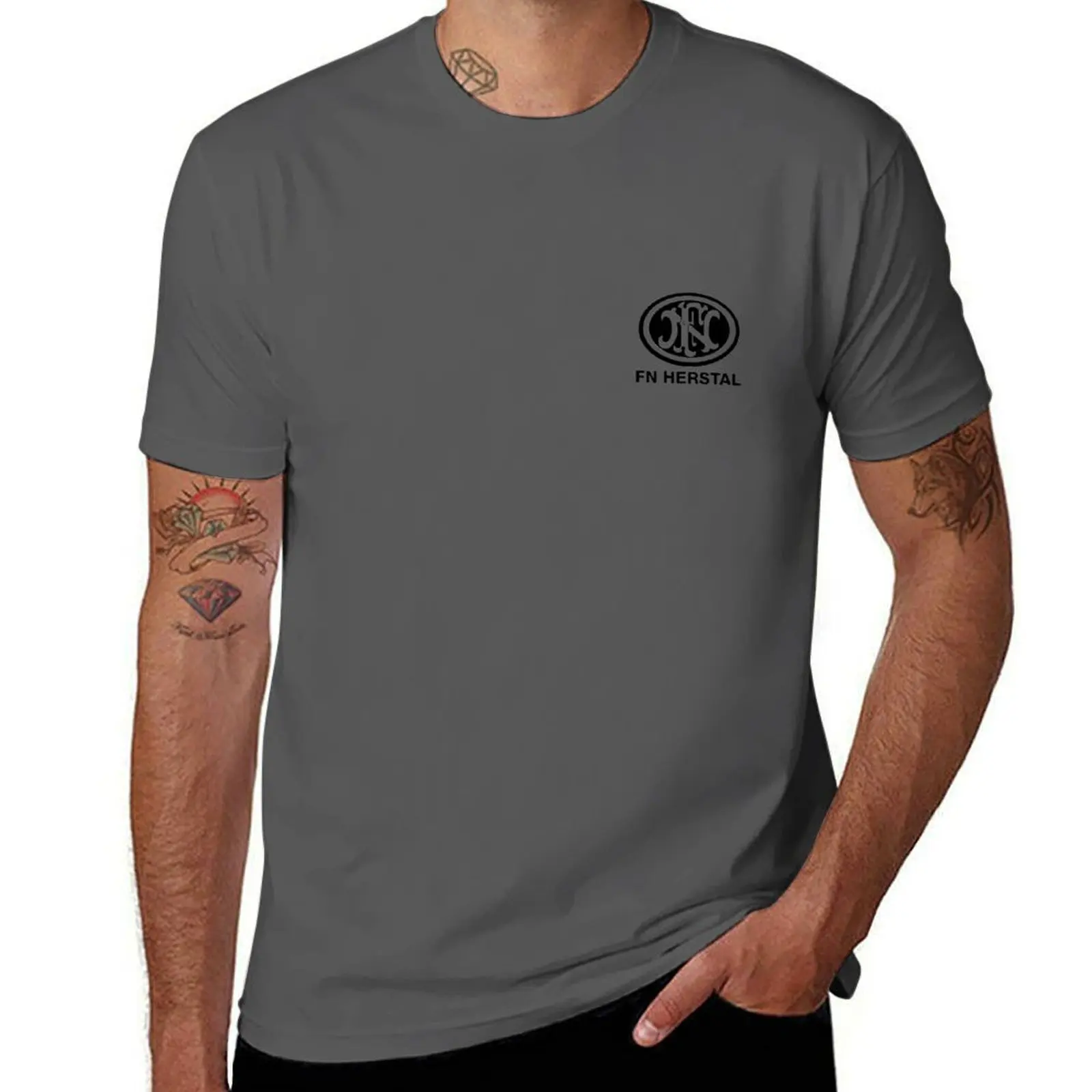 

FN HERSTAL USPSA IPSC GUN UKPSA 3GUNS tshirt T-Shirt Casual Breathable Short Sleeve Top