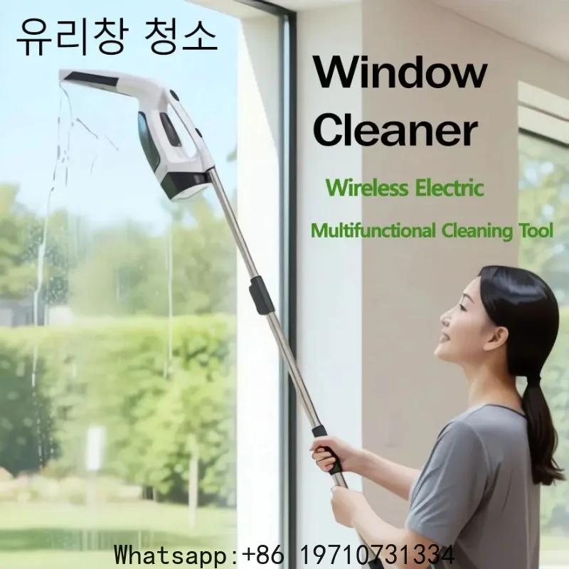 

Handheld Electric Window Cleaner Multifunctional USB Rechargeable Portable Glass Cleaning Tool With telescopic handle Home Use