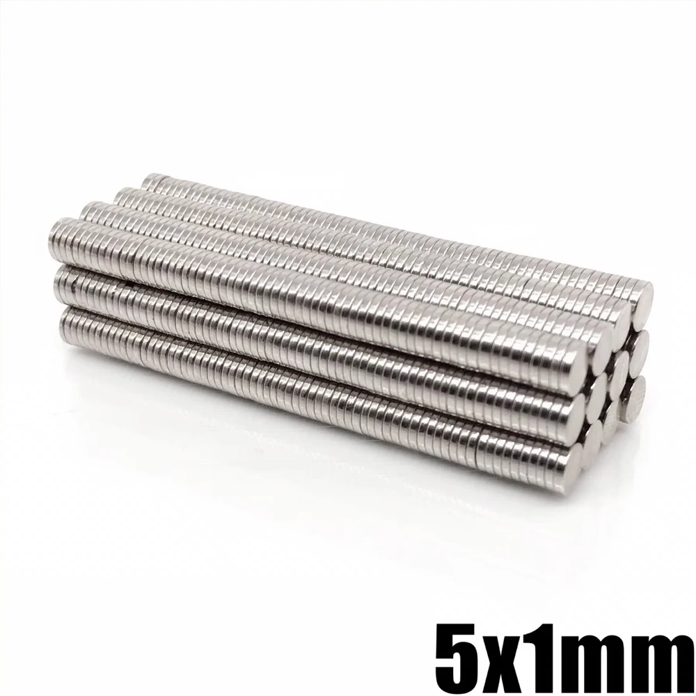5mm Diameter N35 Neodymium Magnets, NdFeB Permanent Magnets, Multiple Thickness 5x1,5x1.5,5x2,5x3,5x4,5x5,5x8,5x10mm, 20-1000pcs