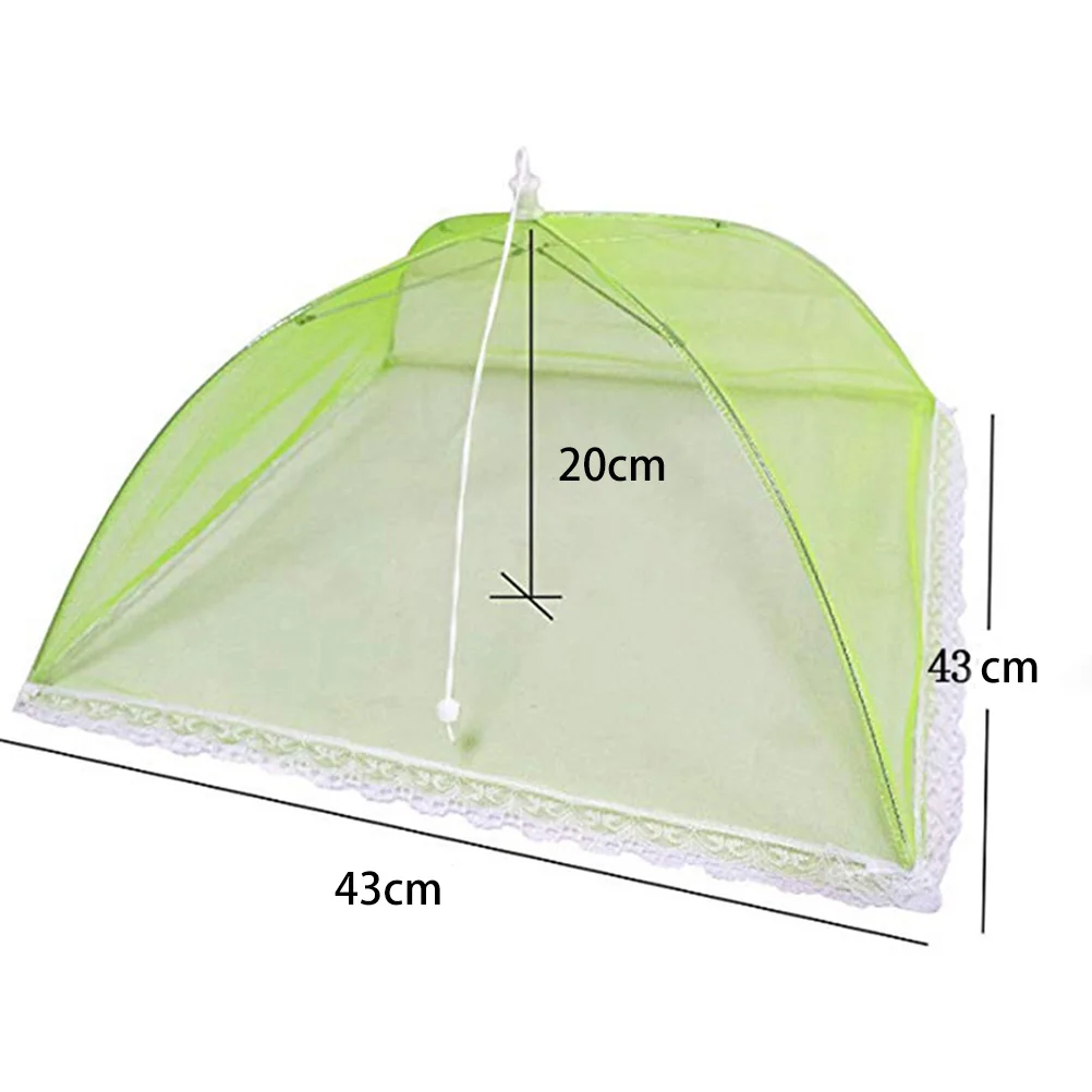 4Pcs Foldable Food Cover Umbrella Mesh Screen Protector for Burgers Steaks Fruit Salads Camping Trips Food Cover