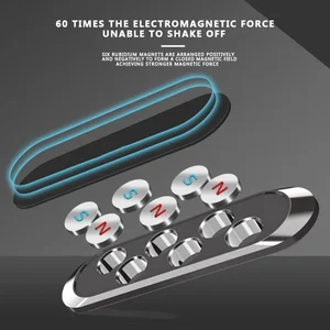 Hỗ trợ qua điện thoại của chiếc xe từ tính, có thể quay, 360 °, hình dạng dải mini, iPhone, Samsung, Xiaomi, Metal, GPS, CAR 10 Đường đua bán hàng chính - 7