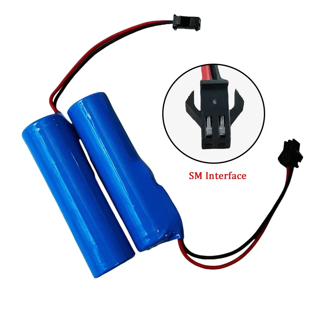 3.7V 3500mAh 18650 1S Li-ion Battery pack  For Toys Car SM-2P Plug Boat Car Water soft Gun Battery Parts
