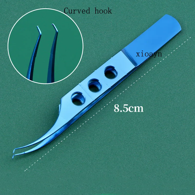 Double eyelid tool arc toothed tweezers Nano non trace eye tweezers Fat Angle toothed tweezers