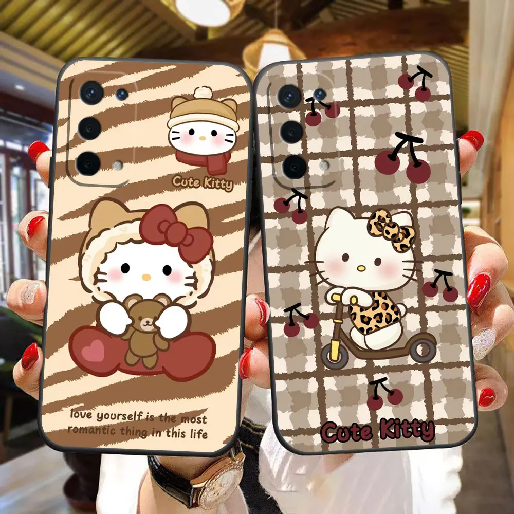 Vintage Cartoon Hello Kitty Phone Case For OPPO A98 A94 A93 A92 A78 A76 A73 A71 A60 A57 A55 A54 A53 A38 A17 A16 A16K Case Shell