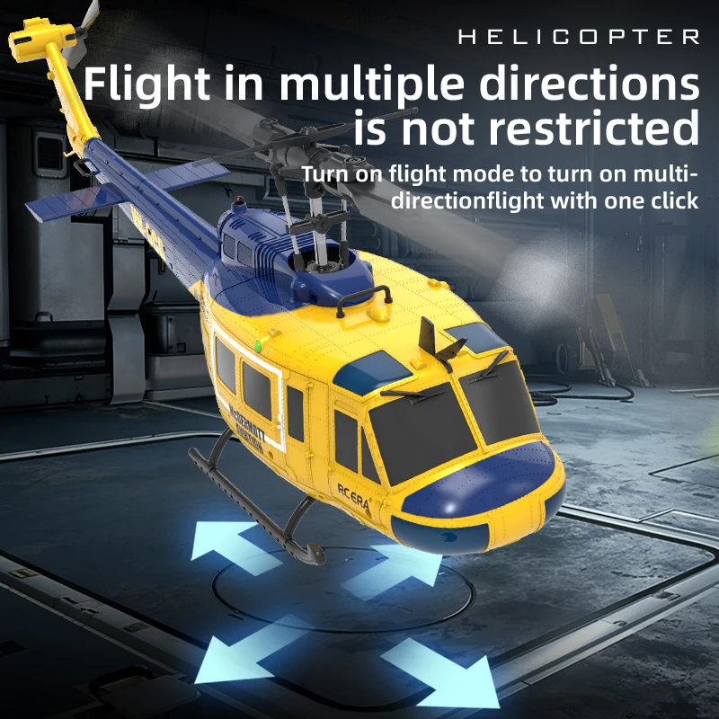 RC ERA C032 UH-1 Huey Gyro Stabilized Optical Flow Scale Remote Control Model RC Helicopter for Adult