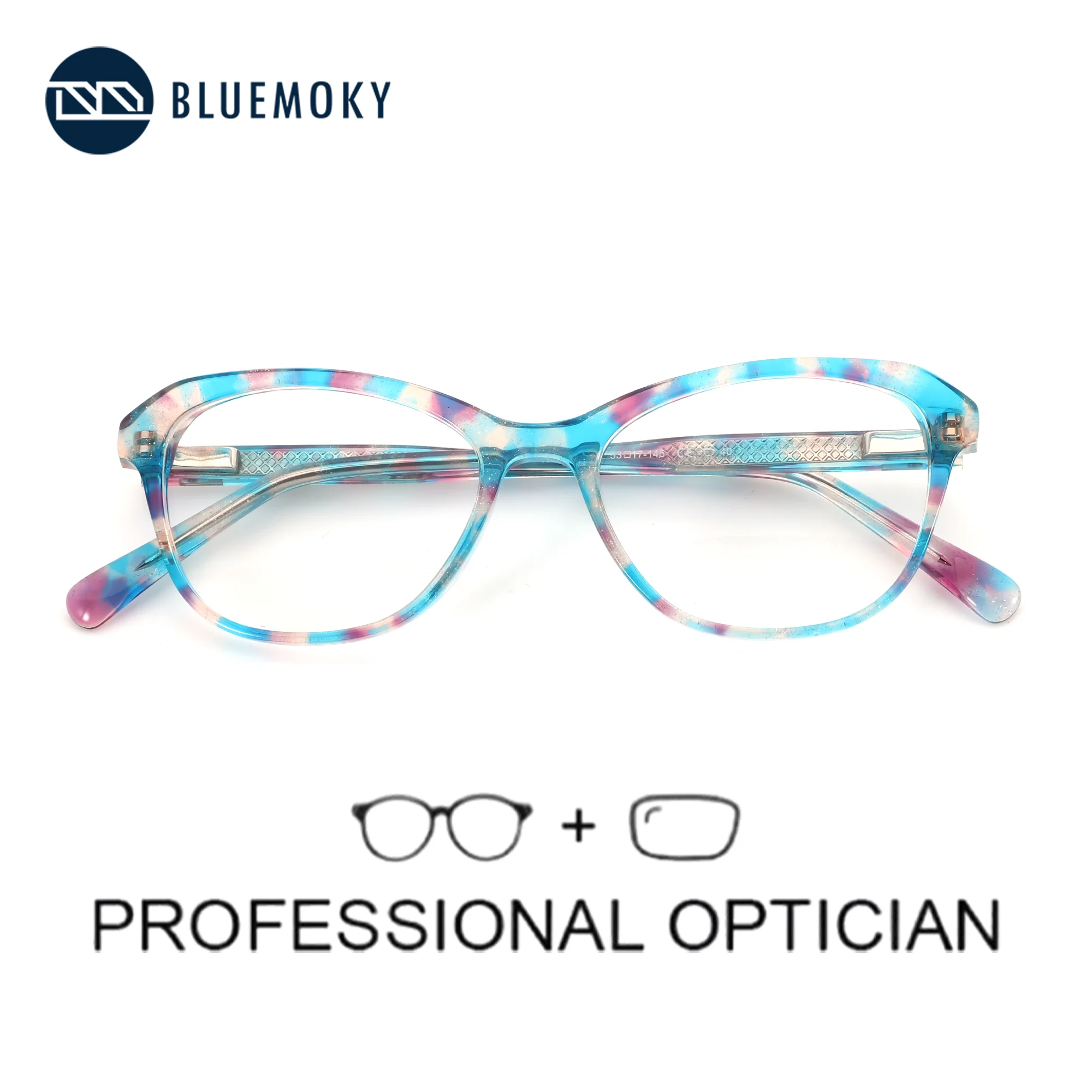 

BLUEMOKY S Size Fashion Design Acetate Prescription Glasses For Women Square Anti Blue Light Photochromic Optical Eyewear