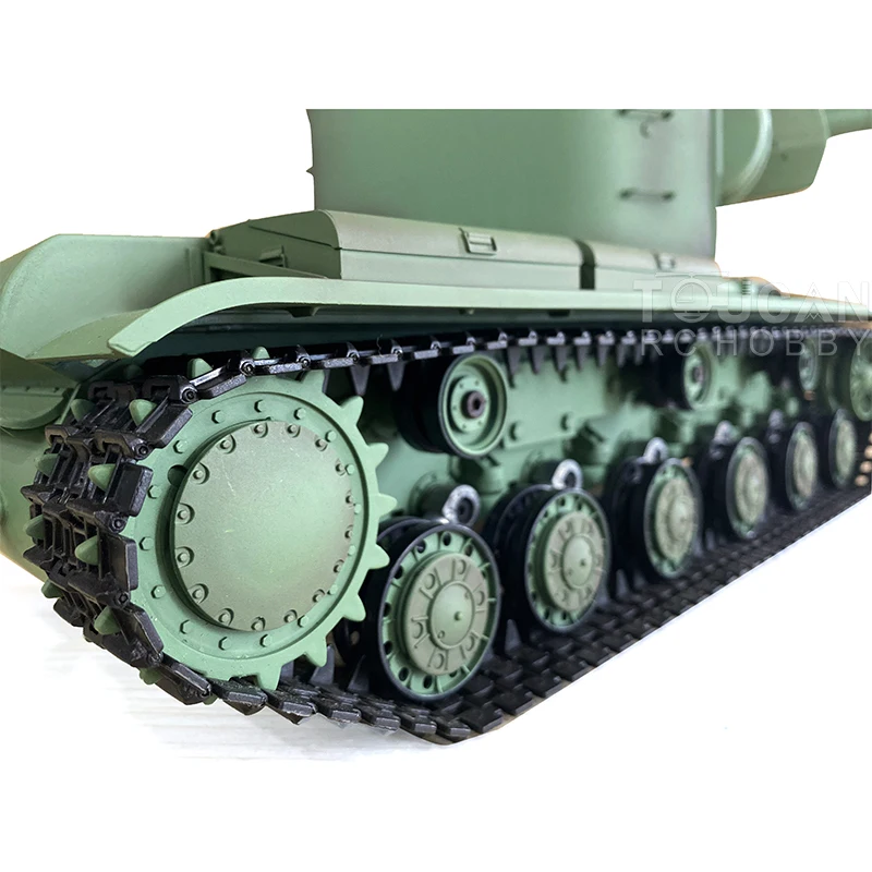 Heng Long-リモコン付きヘビープラスチックタンク,KV-2 rtr,360 ° 回転する砲塔,ギフト,TH19748-SMT2, 1:16, 7.0, 3949