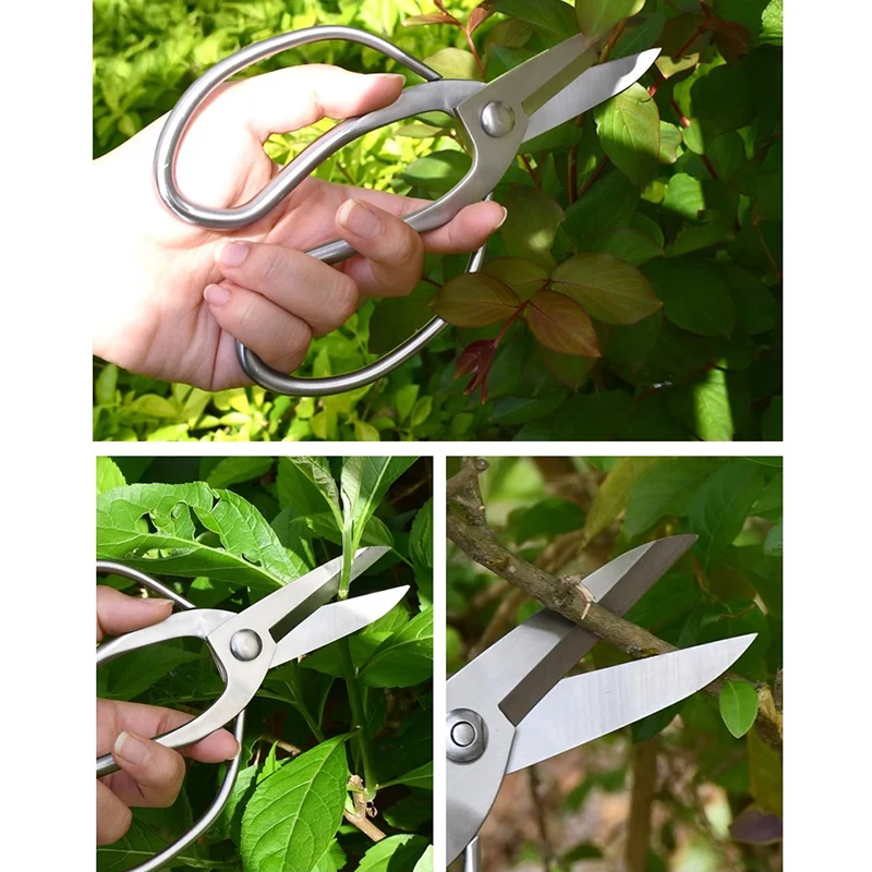 Stainless Steel Pruning Shears Portable Gardening Scissors Bonsai Pruning Flower Branch Trimming Tools Household Cutting Tools