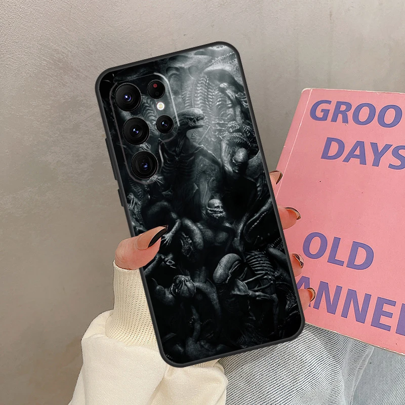 Etui na telefon Samsung Galaxy S24 Ultra S20 S21 S22 S23 S25 Ultra S9 S10 Plus S25 FE z motywem kosmicznego horroru, obudowa, coque