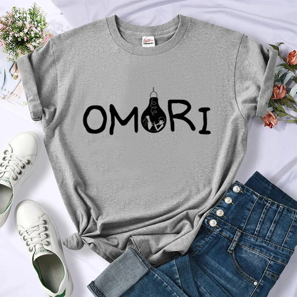 Omori top tees female goth 2000s cute graphic meme tshirt meme cheap japanese