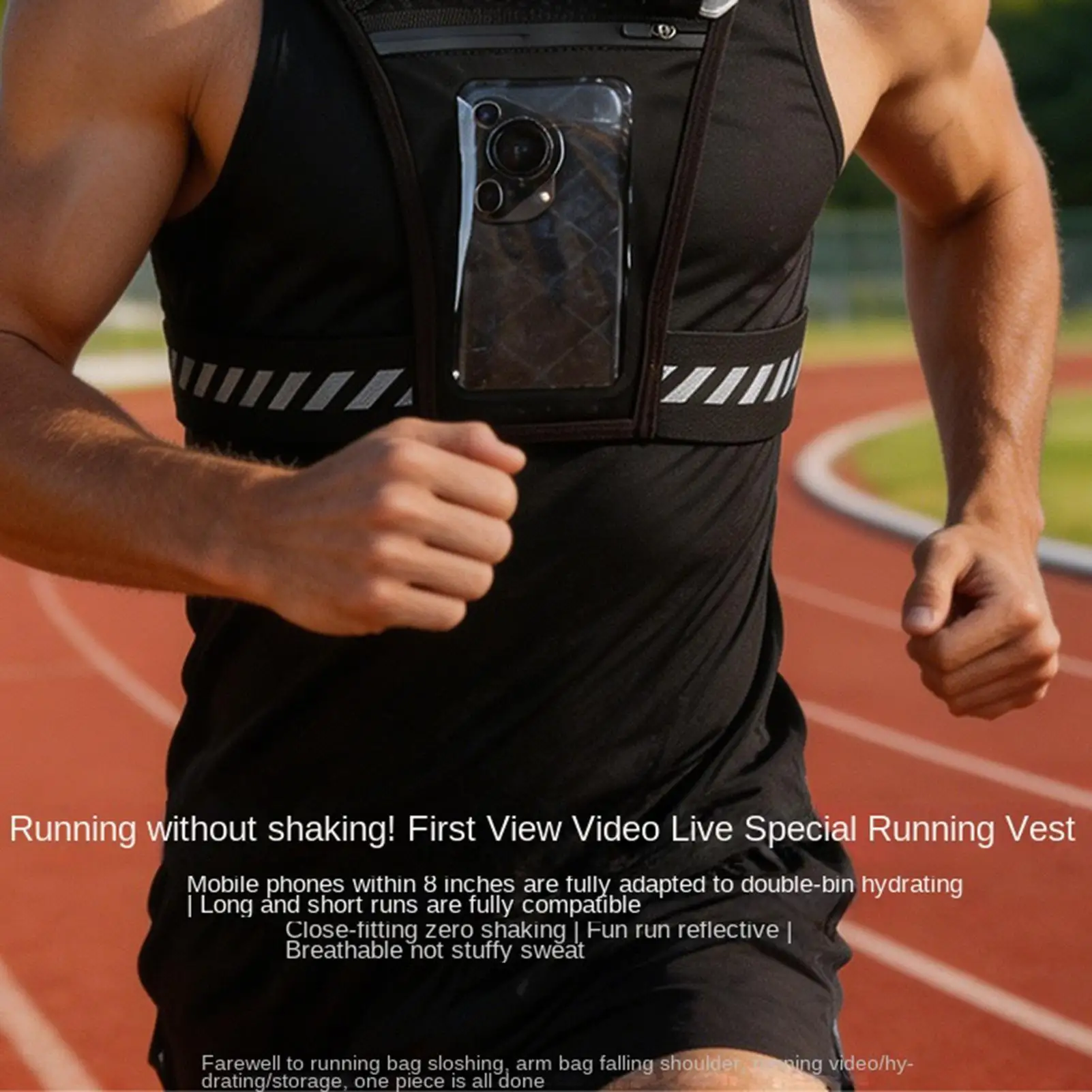 Running Water Vest Hydration Lightweight Breathable Adjustable Vest Hiking Water Backpack For Hiking Jogging Cycling Walking