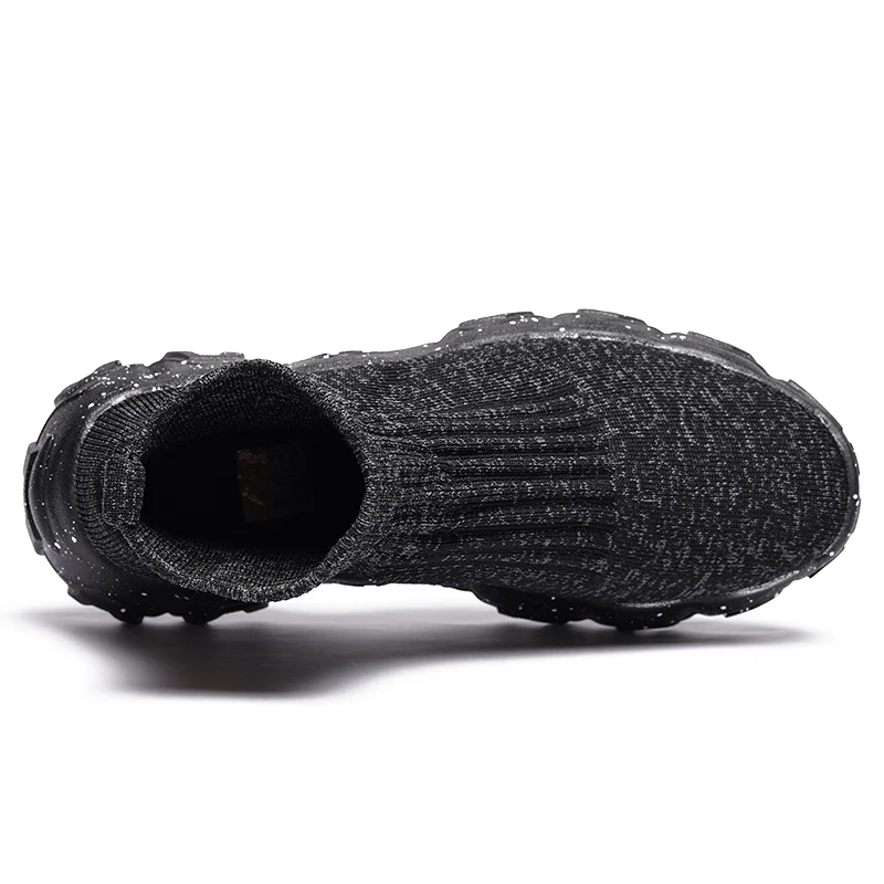 Men Shoes New Comfortable High-top Walking Shoes Women Lightweight Fashion Casual Sneakers Breathable Slip on Mens Loafers Black