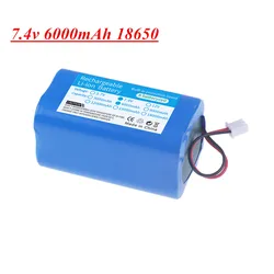 7,4 V 6000 mAh 18650 bateria litowa 1S2P 6000 mAh akumulator megafon płyta ochronna głośnika + wtyczka XH-2P