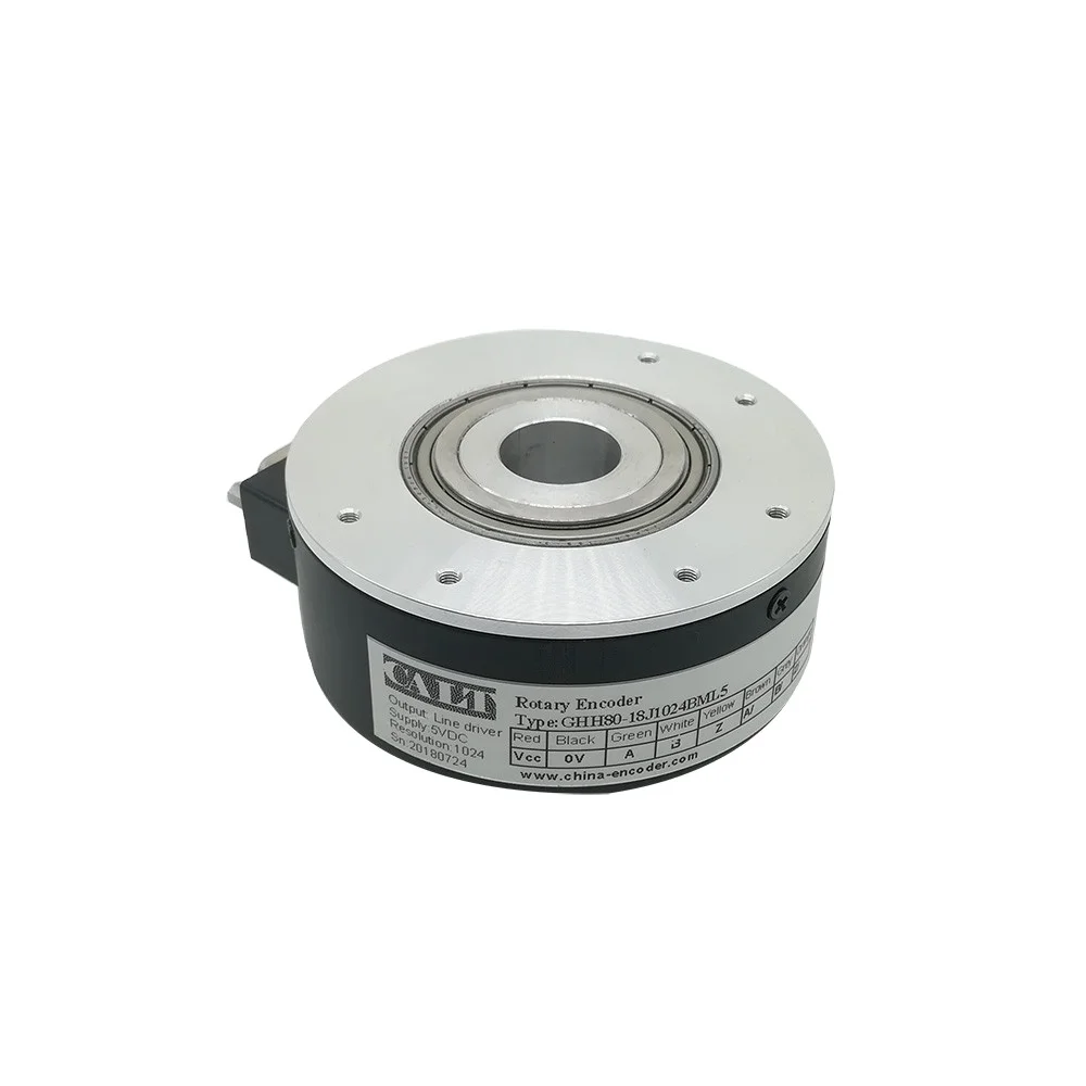 Hollow Shaft Rotary Encoder 100/360/500/600/1000/2000/1024/2048/3000/3600/5000ppr GHH80