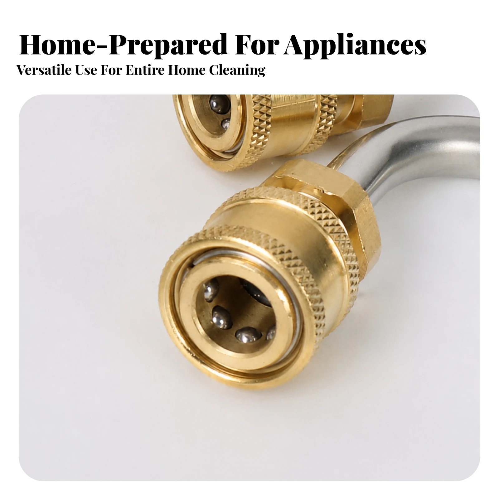 3 Pieces Pressure Washer Extension Rod Kit 1/4 Quick-Connect Curved Spray Wand for Appliance Washing