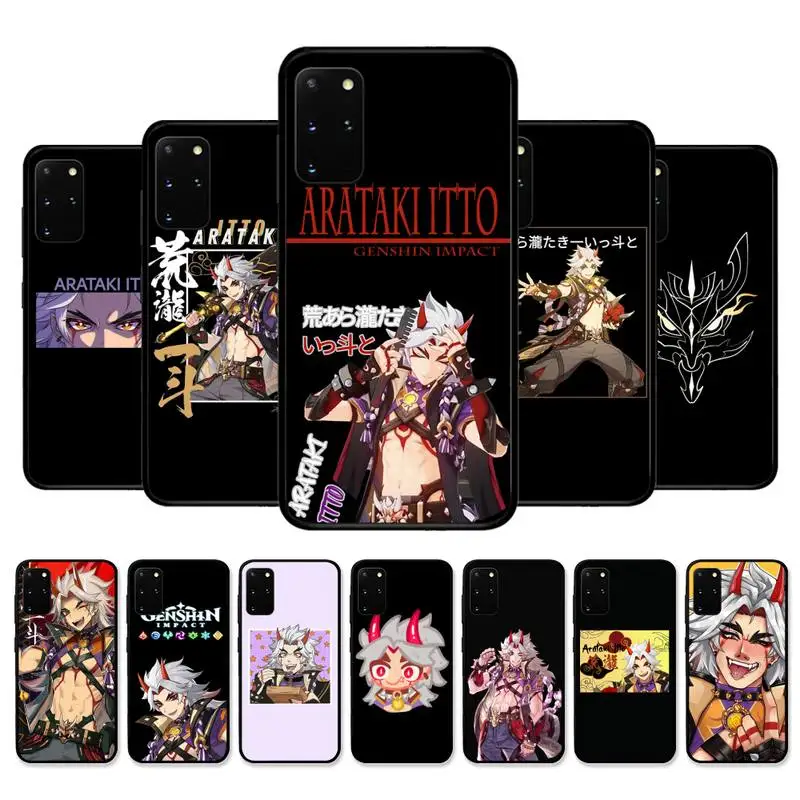 Genshin Impact Anime Arataki Itto Phone Case for Samsung S21 S10 Lite S20 Ultra S9 S8 Plus S7 S6 edge S5 cover