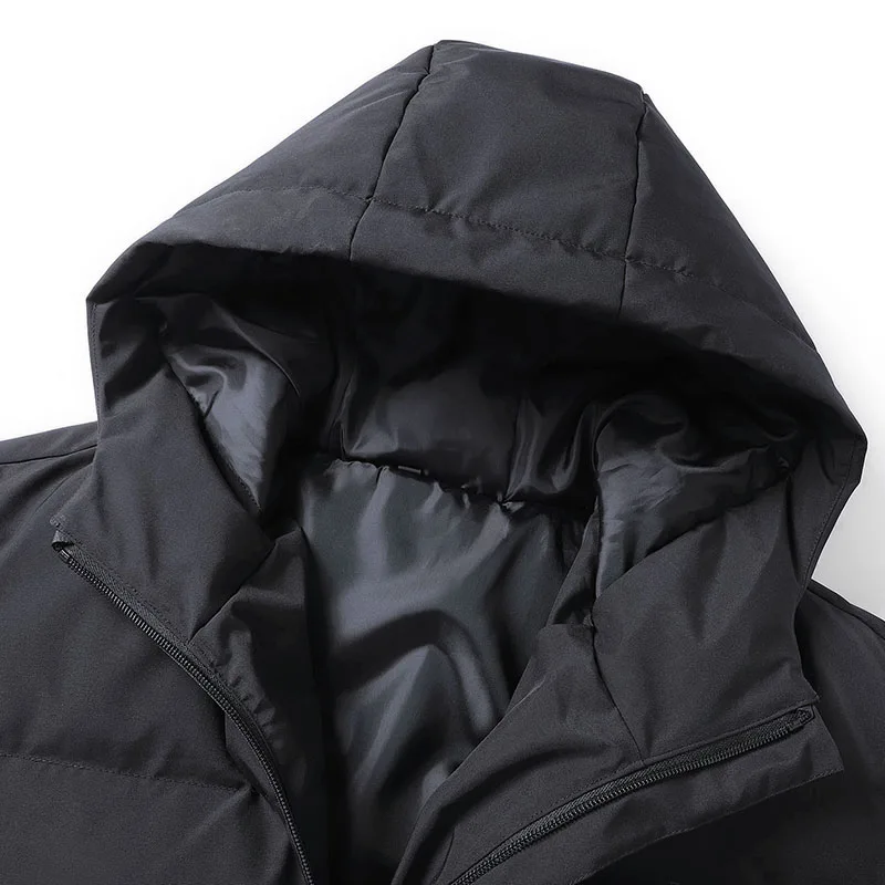 الشتاء مقنعين سترة سترة الرجال القطن وسادات مبطنة للرجال منتصف العمر سميكة معطف دافئ للرجال يندبروف معطف قصير سستة