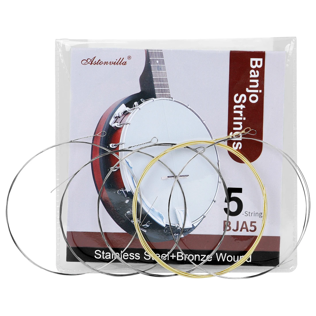 Astonvilla 5-String Banjo Strings Copper Alloy Rust-Proof Banjo For Practice Performance Stringed Music Instrument Accessories