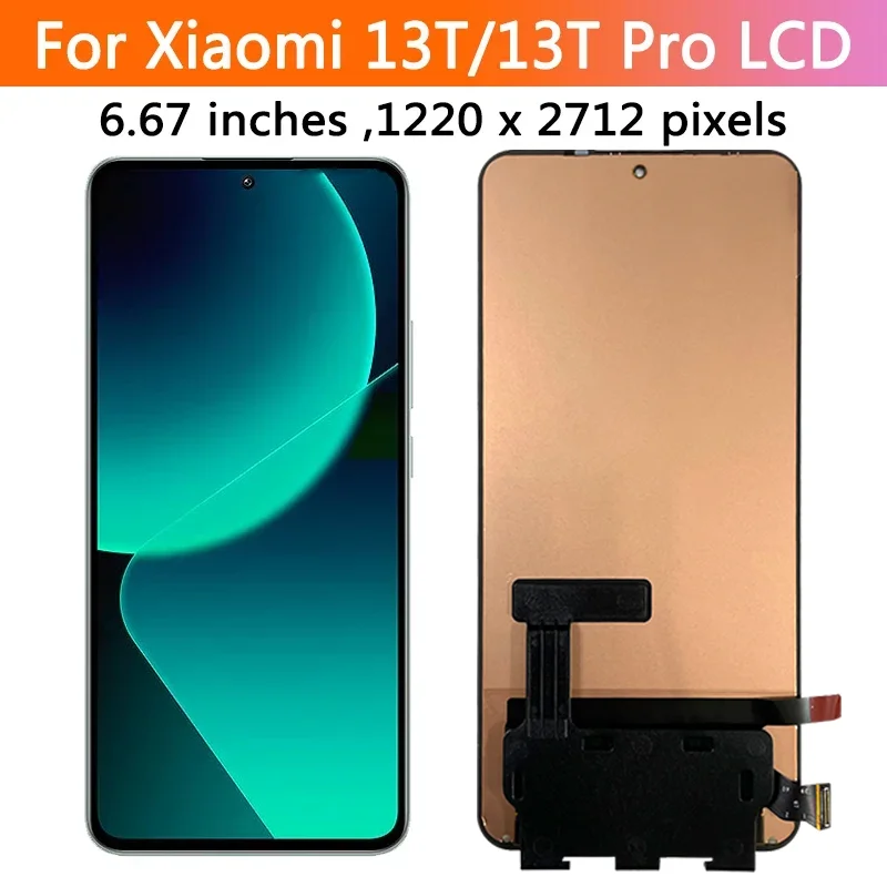 6.67 “amoled mi 13t Display ersetzen für xiaomi mi 13t pro lcd 2107113sg Display Touchscreen Digitalis ierer Baugruppe Reparatur bildschirm