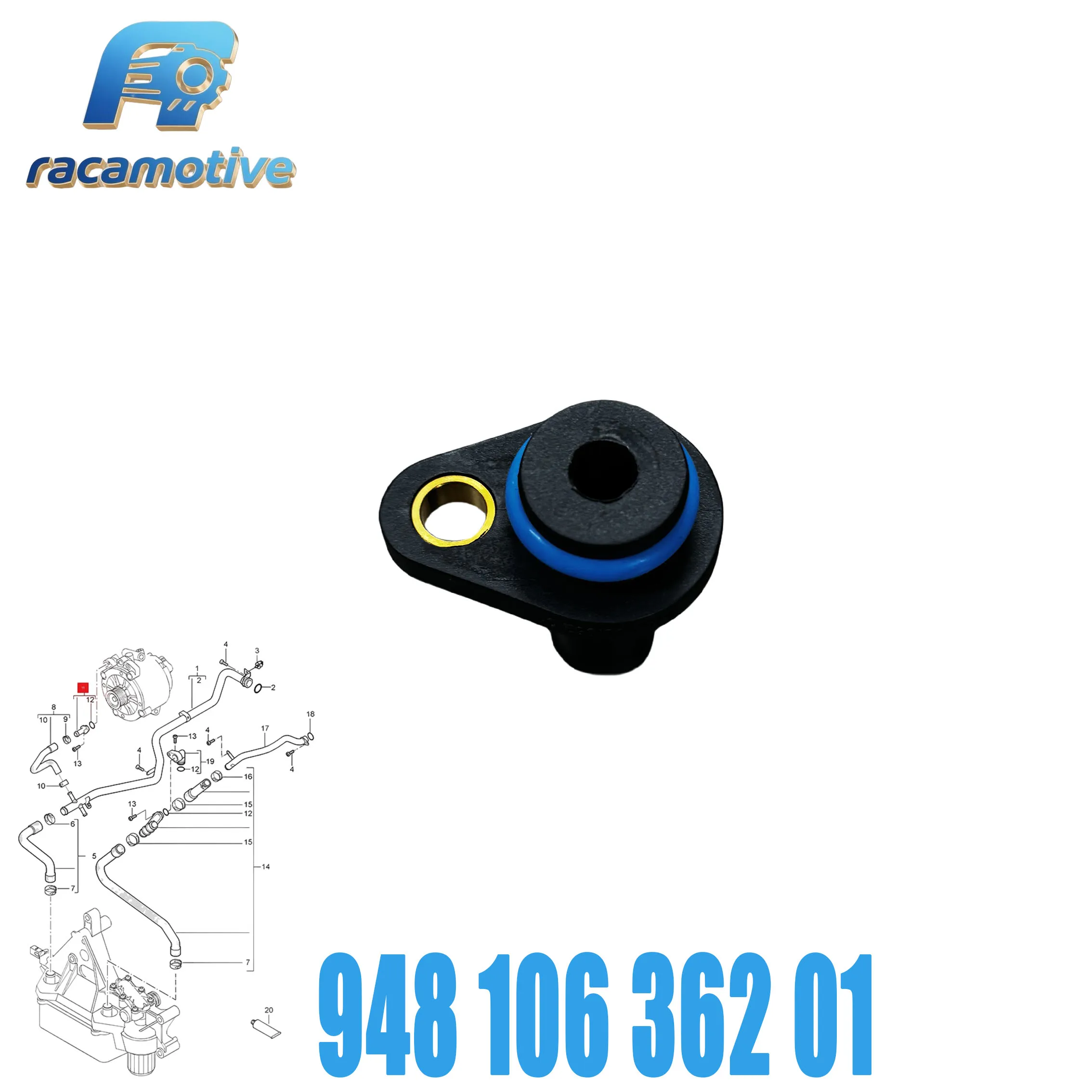 جديد 94810636201 لبورشه كايين موصلات أنابيب مياه تبريد السيارات موصلات أنبوب تبريد الزيت 948 106 362 01. #5