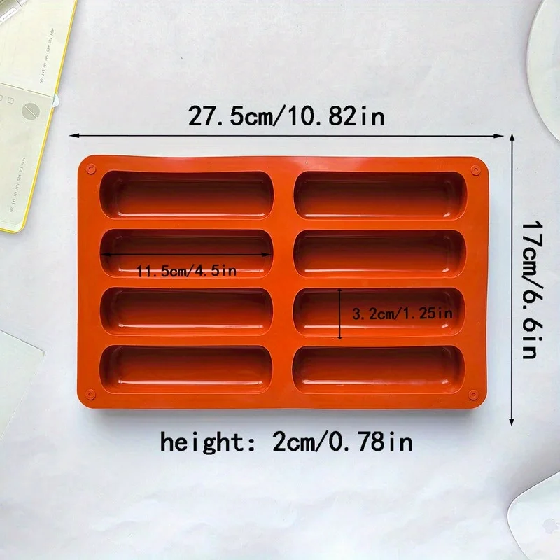 1pc, 8-Cavity Silicone Soap Making Mold, Suitable for Polymer Clay, DIY Crafts, Candle Creation - Durable, Easy to Us image 2