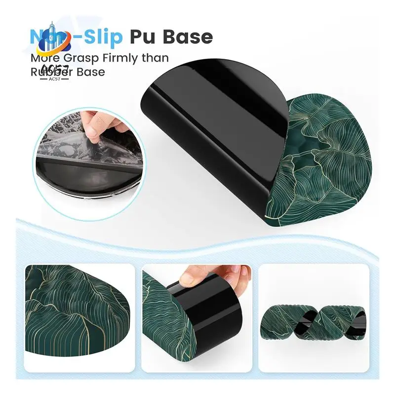 AC57-3 PCS Ergonomic Mouse Pad With Wrist Rest And Keyboard Pad Set, Computer Mouse Pads For Home Desk With Coaster