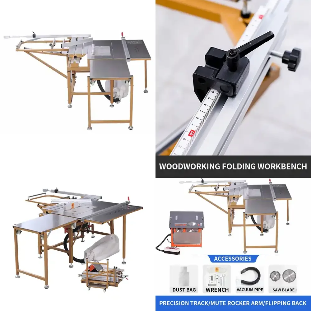 2026-Folding Woodworking Portable mini sliding table panel saw 45-90 degrees Cutting machine