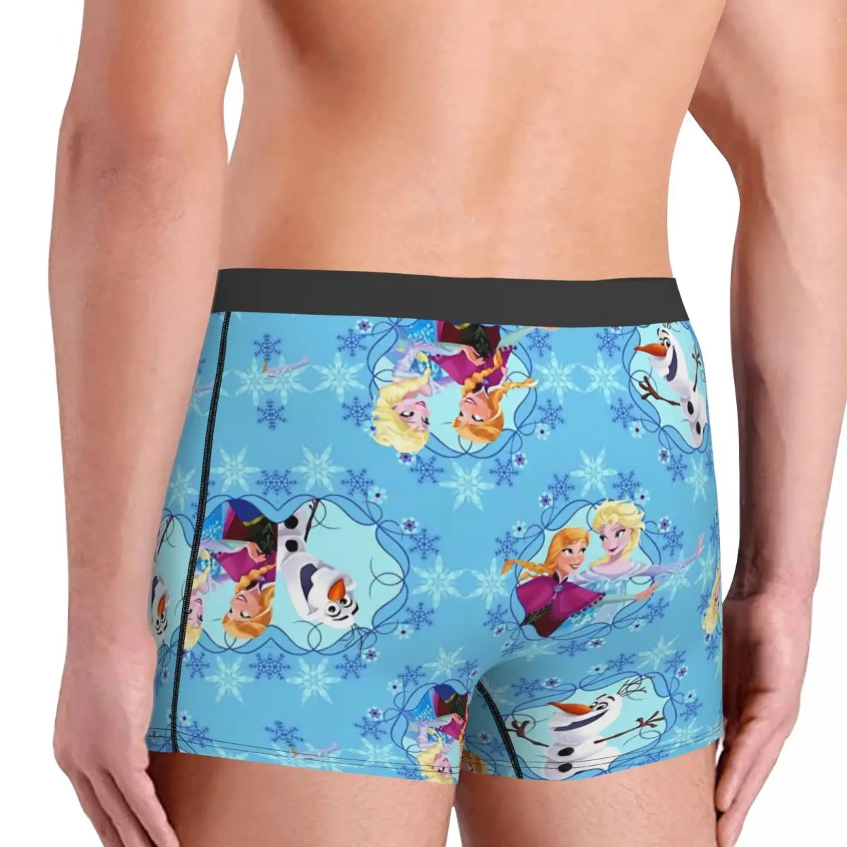 Custom Frozen Boxers Shorts Men's Elsa Anna Cartoon Briefs Underwear Funny Underpants image 4