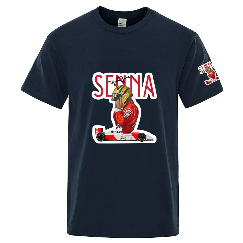 Ayrton Senna Graphic Print 2026 Men's New Ordinary Short-sleeved Shirt Summer Casual Premium Thin Breathable Top