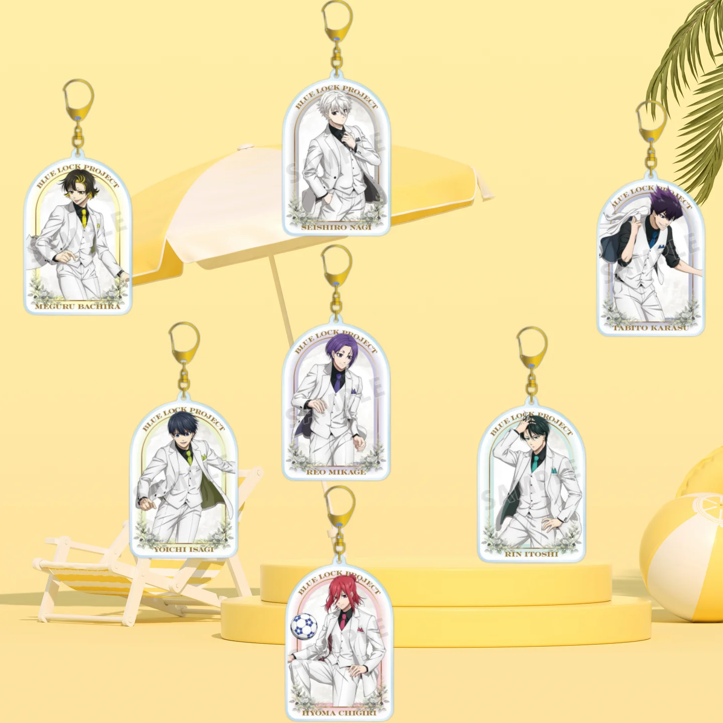 Llavero de acrílico con personajes de anime de Blue Lock: Isagi Yoichi, Itoshi Rin, Nagi Seishiro, Tsurugi Zantetsu, decoración para bolso