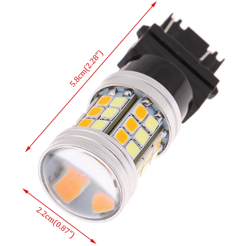 2Pcs 3157 LED Amber White Rear Turn Signal Parking High Power Light Bulbs