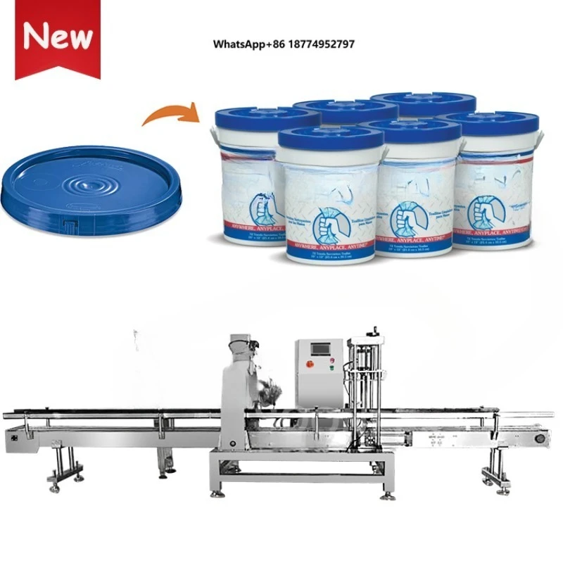 Automatic Pigments Stains Paints Plastic Bucket Barrel Pail Lid Cover Cap Closing Press Capping Machine