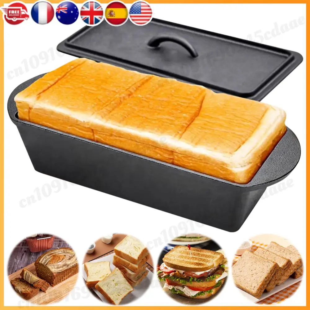 

Bread Mold with Lid Square Toast Mold None Coating Rectangular Loaf Pan for Baking Cake Sandwich